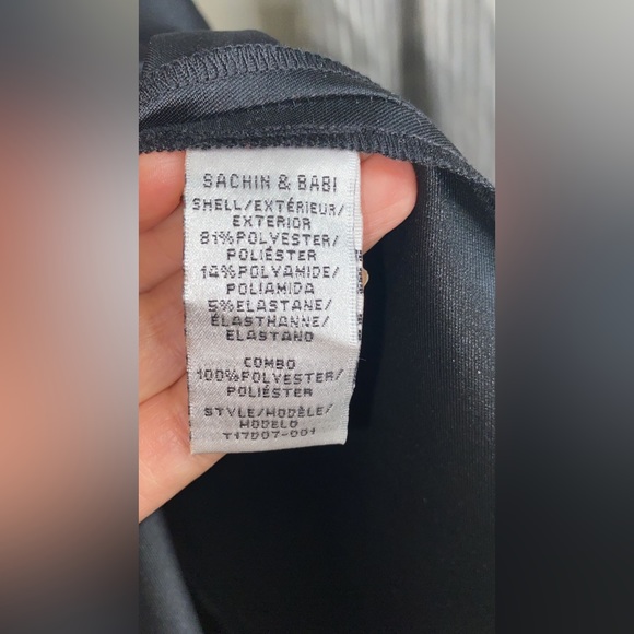 Sachin & Babi Noir Adelia Illusion Midi Dress - Picture 6 of 15